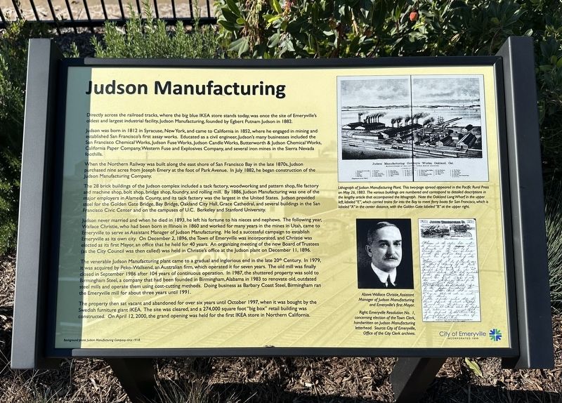 Judson Manufacturing Marker image. Click for full size.