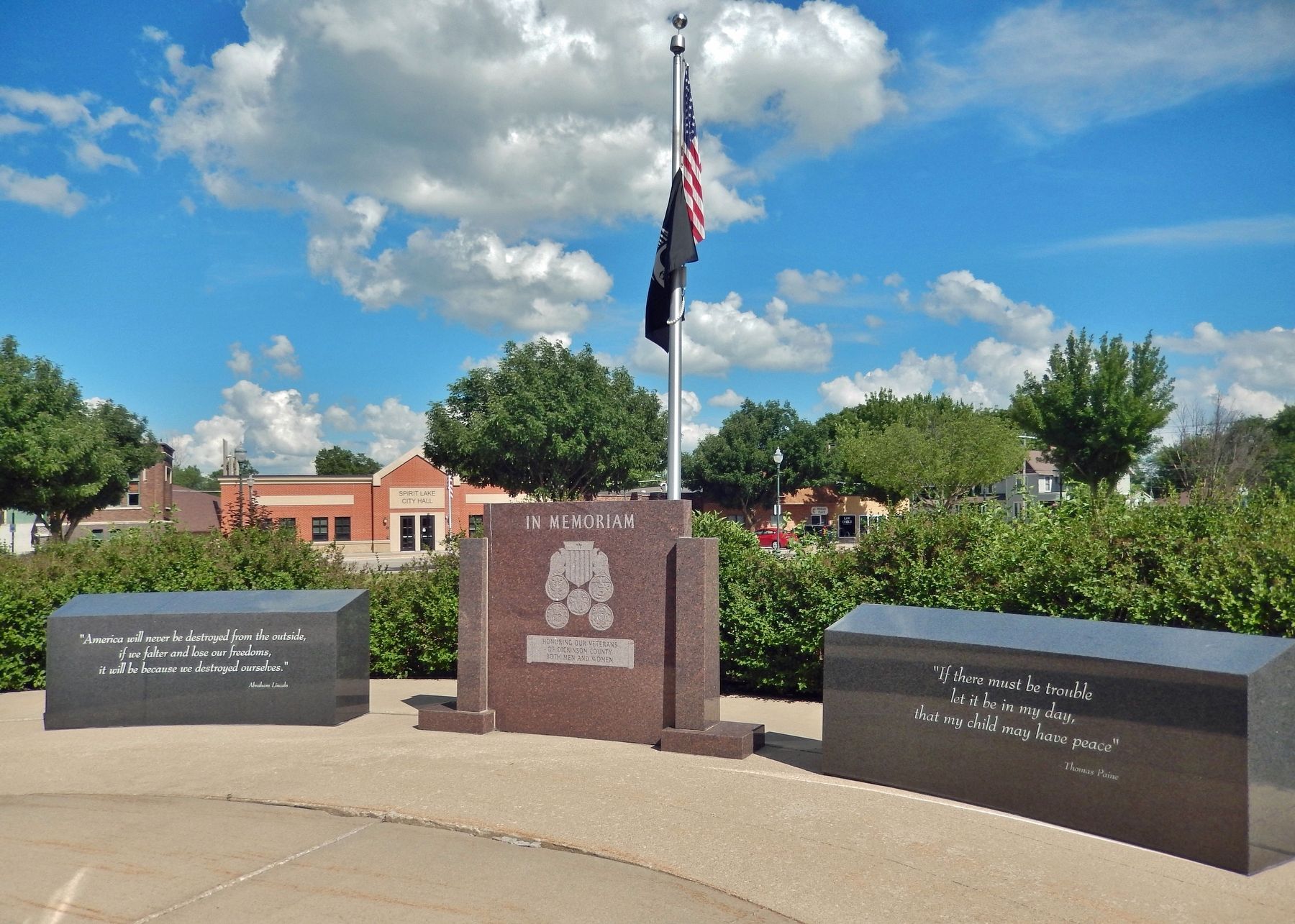 Dickinson County Veterans Memorial image. Click for full size.