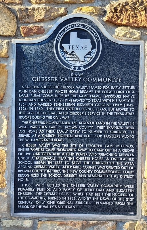 Site of Chesser Valley Community Marker image. Click for full size.
