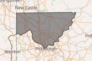 Depreciation Lands outline over a map of Pittsburgh and Western Pennsylvania. Click for full size. Depreciation Lands outline over a map of Pittsburgh and Western Pennsylvania image. Click for full size.