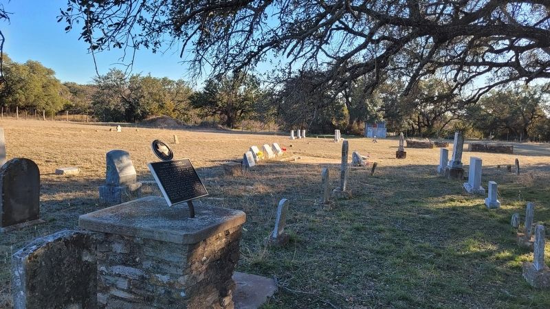 The view of the John Williams Marker in the Williams Ranch Cemetery image. Click for full size.