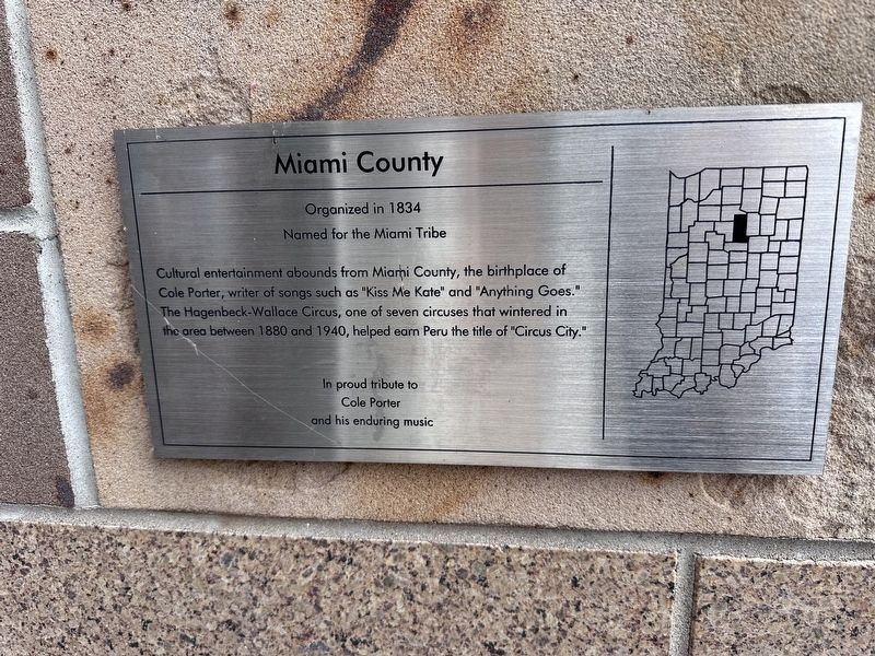 Miami County Marker. Click for full size. Miami County Marker image. Click for full size.