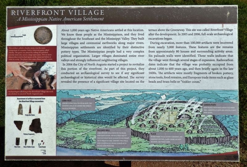 Riverfront Village Marker image. Click for full size.
