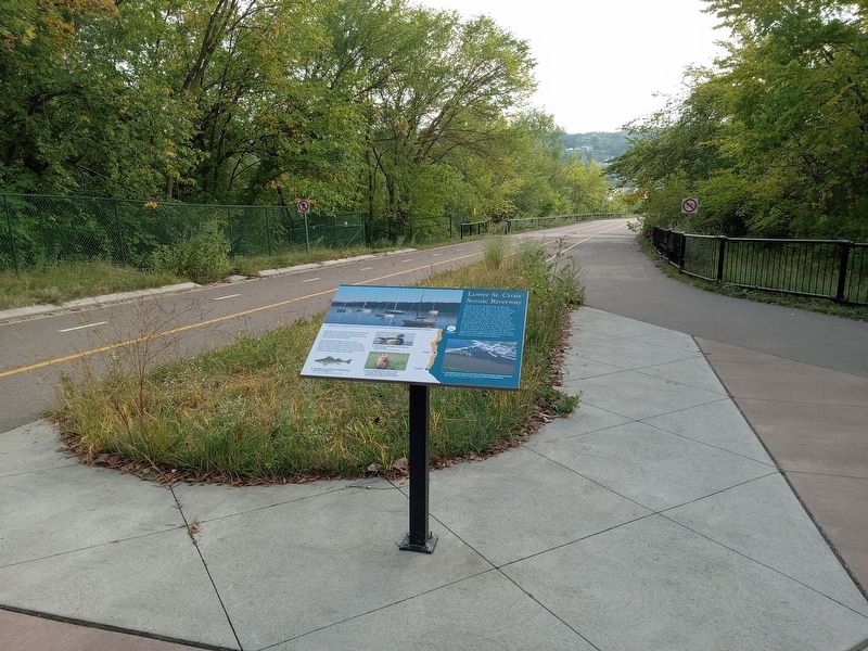 Lower St. Croix Scenic Riverway Marker on the St. Croix River Crossing Loop Trail image. Click for full size.