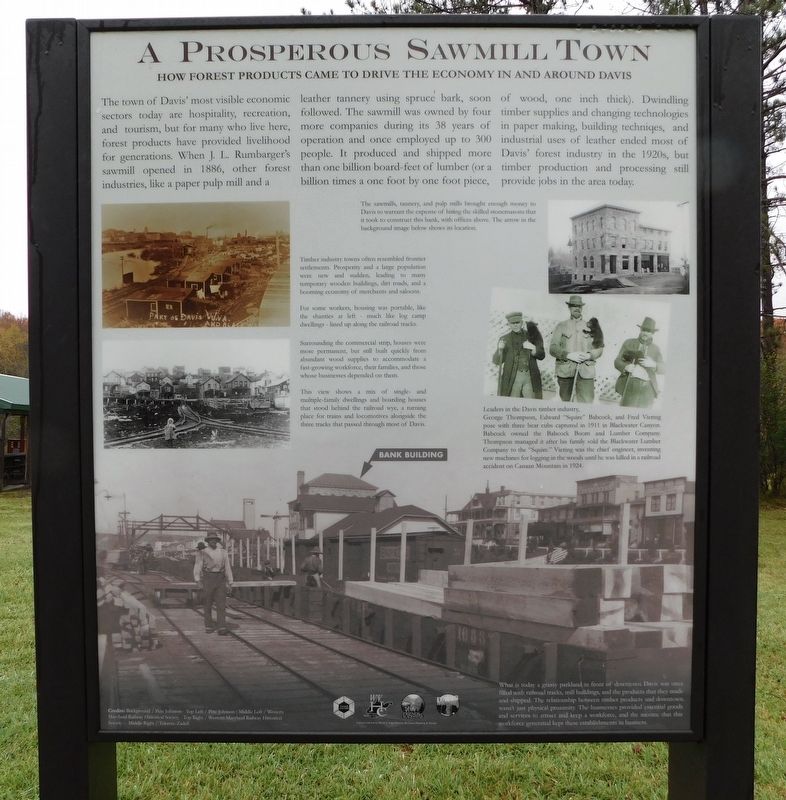A Prosperous Sawmill Town Marker. Click for full size. A Prosperous Sawmill Town Marker image. Click for full size.
