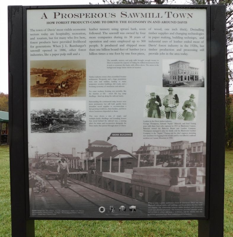 A Prosperous Sawmill Town Marker image. Click for full size.