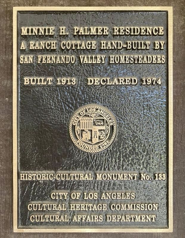 Minnie Hill Palmer House Marker image. Click for full size.