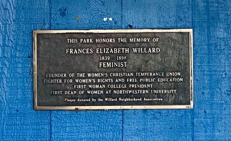 Frances Elizabeth Willard Marker image. Click for full size.