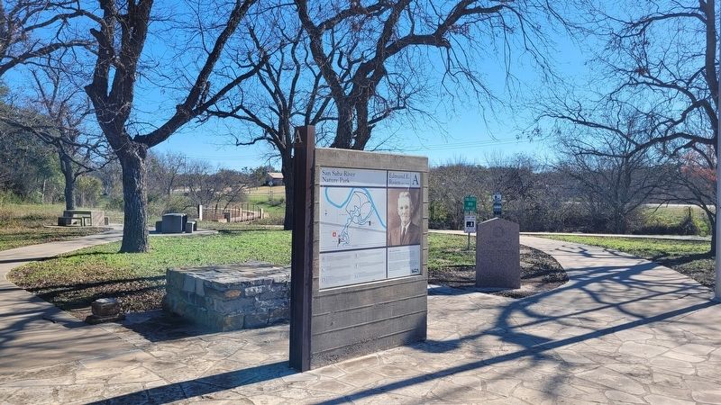 The view of the Edmund E. Risien Marker in the San Saba River Nature Park image. Click for full size.