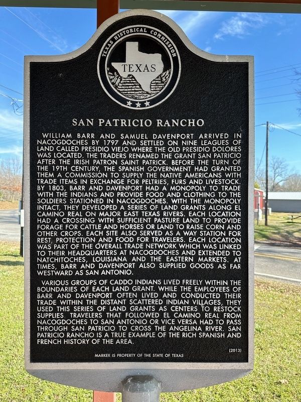 San Patricio Rancho Marker image. Click for full size.
