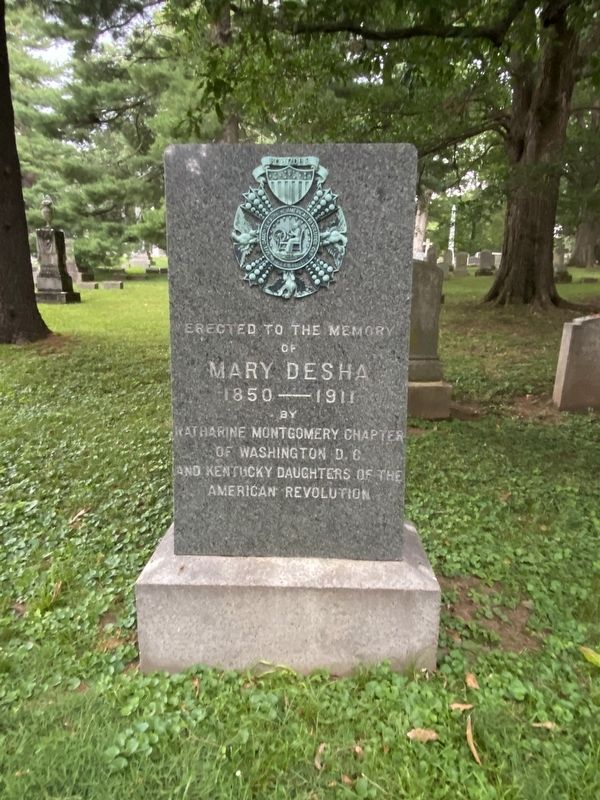 Mary Desha DAR Founder Grave Marker image. Click for full size.