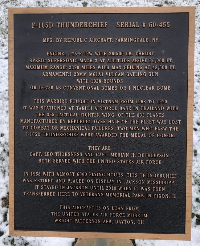 F-105D Thunderchief Marker. Click for full size. F-105D Thunderchief Marker image. Click for full size.