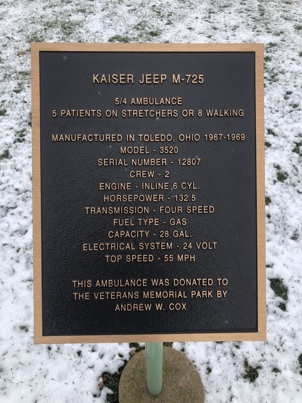 Kaiser Jeep M-725 Marker image. Click for full size.