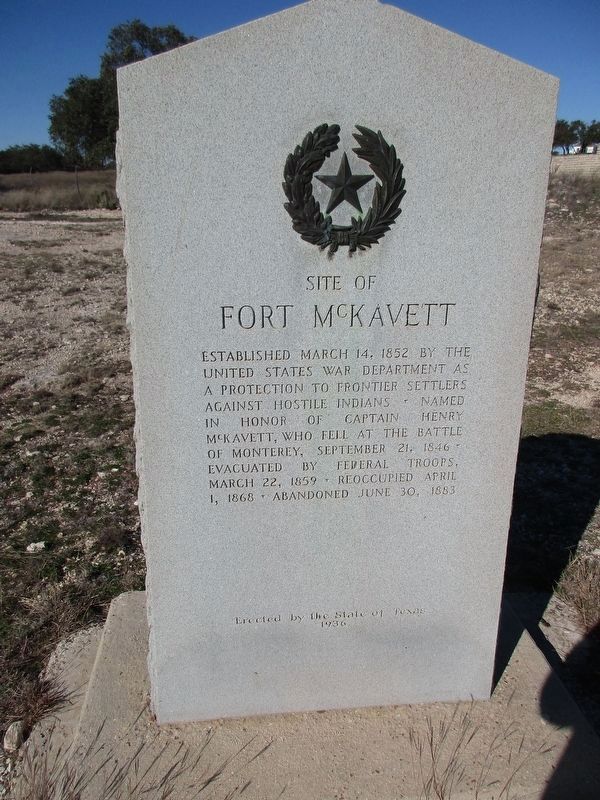 Site of Fort McKavett Marker image. Click for full size.