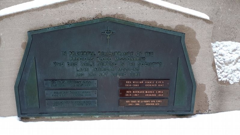 In Prayerful Remembrance Of The Precious Blood Missionaries Marker image. Click for full size.