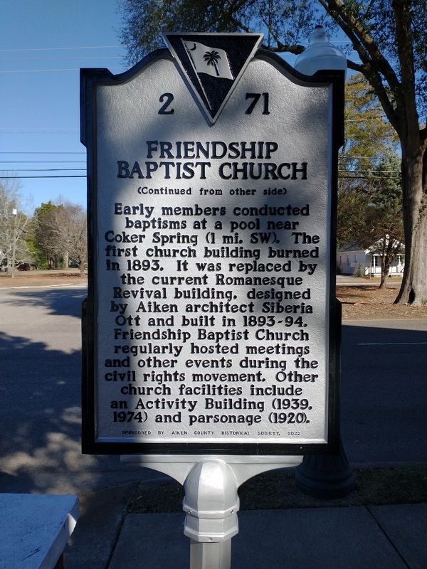 Friendship Baptist Church Marker. Click for full size. Friendship Baptist Church Marker image. Click for full size.