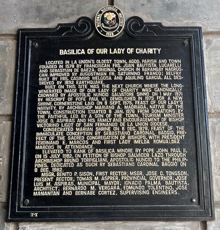 Basilica of Our Lady of Charity Marker image. Click for full size.