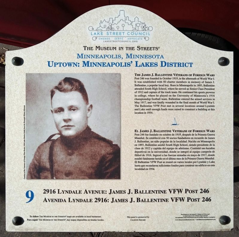 2916 Lyndale Avenue James J. Ballentine VFW Post 246 Historical Marker