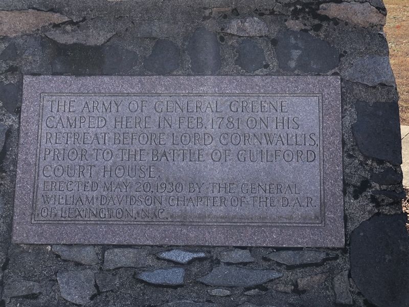 Greene's Camp Site Marker. Click for full size. Greene's Camp Site Marker image. Click for full size.