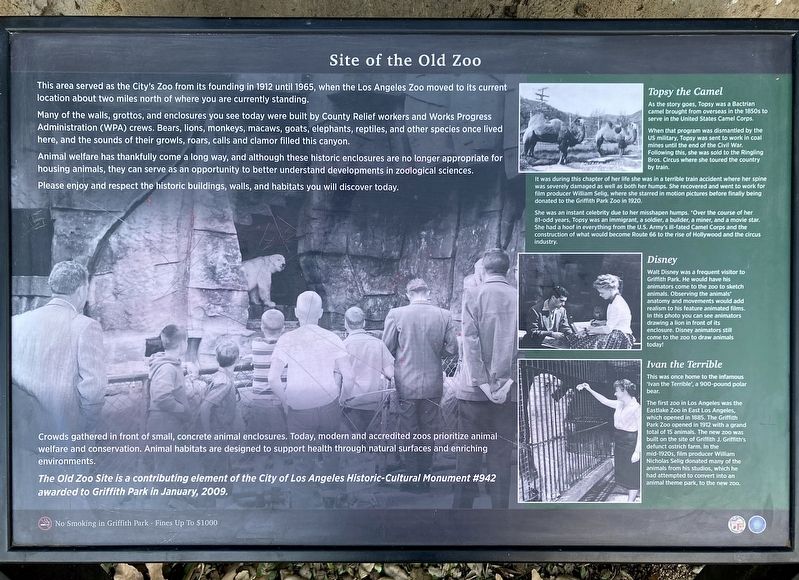Site of the Old Zoo Marker image. Click for full size.