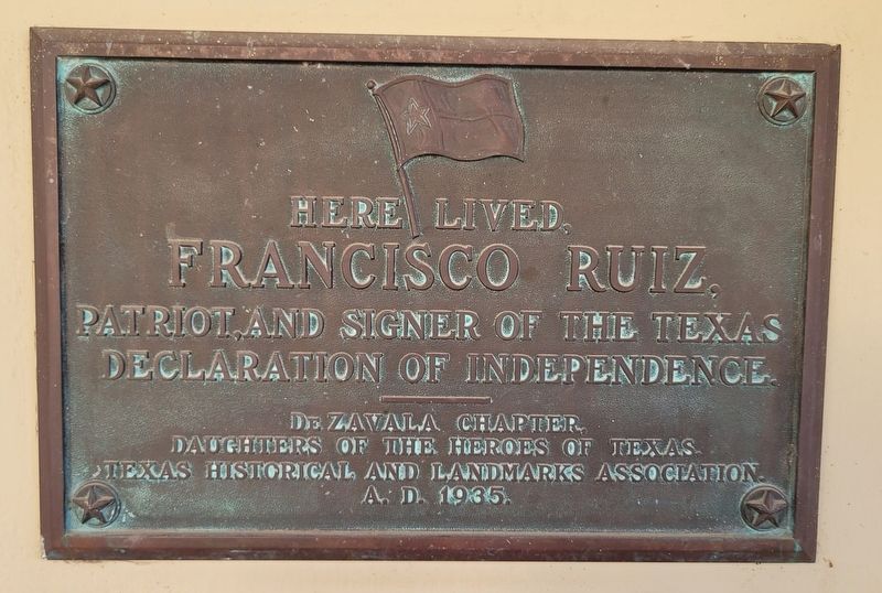 Francisco Ruiz Marker image. Click for full size.