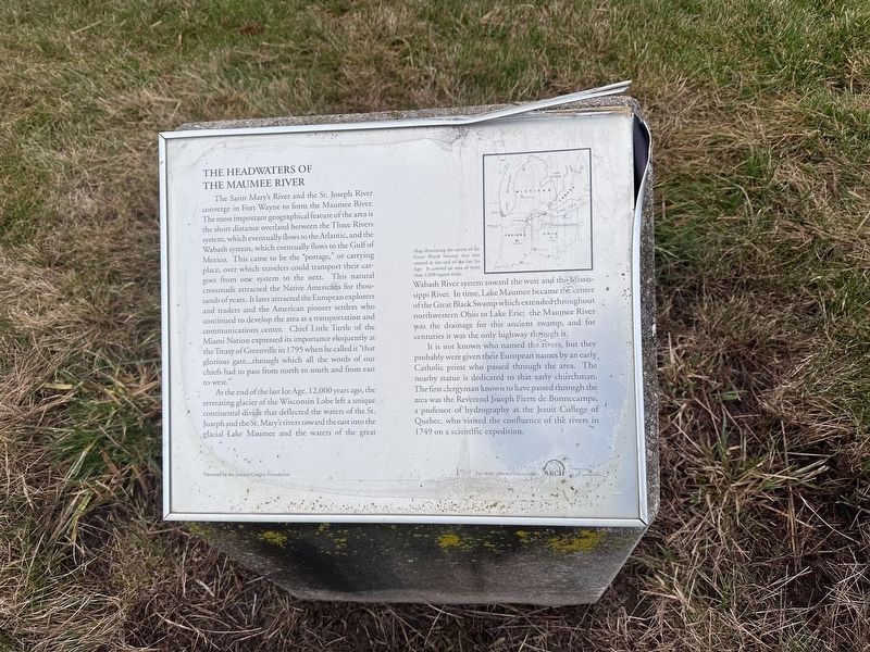 The Headwaters of the Maumee River Marker image. Click for full size.