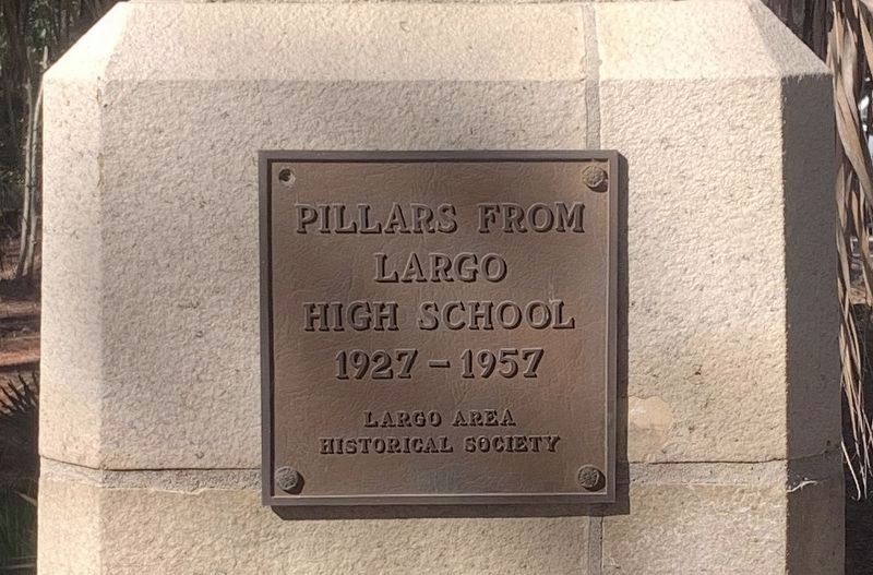 Pillars from Largo High School Marker image. Click for full size.