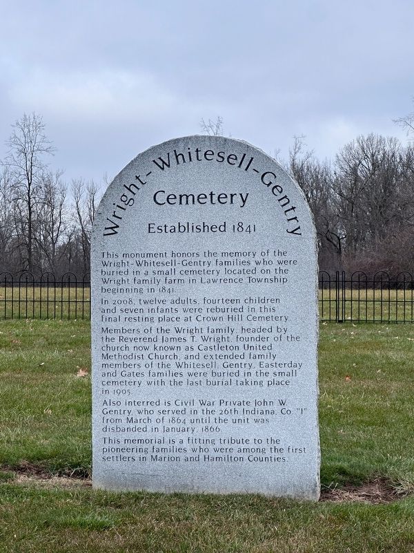 Wright-Whitesell-Gentry Cemetery Marker. Click for full size. Wright-Whitesell-Gentry Cemetery Marker image. Click for full size.