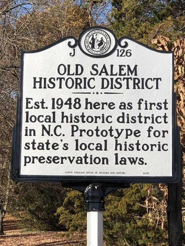 Old Salem Historic District Marker image. Click for full size.