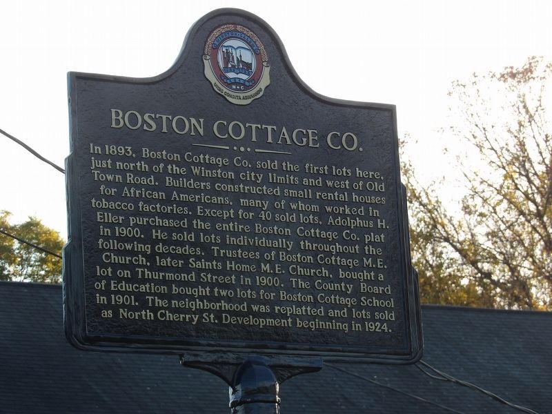 Boston Cottage Co. Marker image. Click for more information.