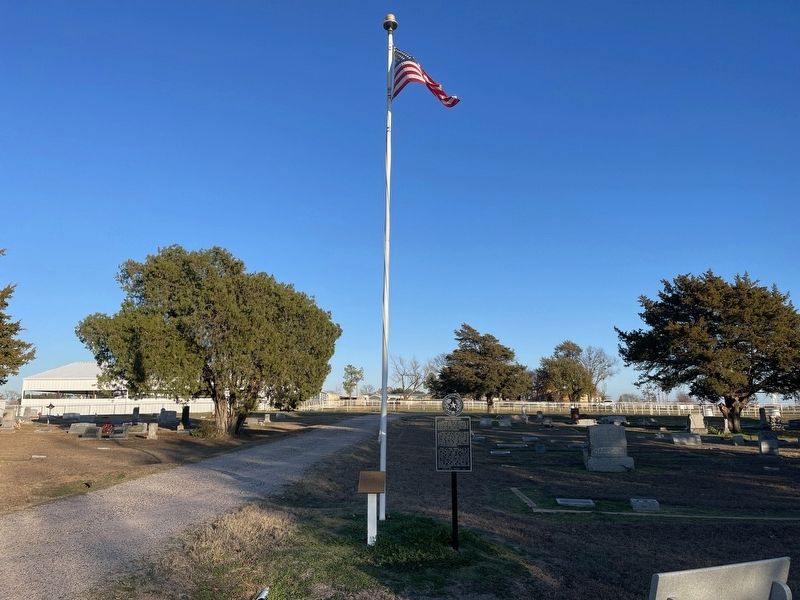 Tioga Cemetery with Marker image. Click for full size.
