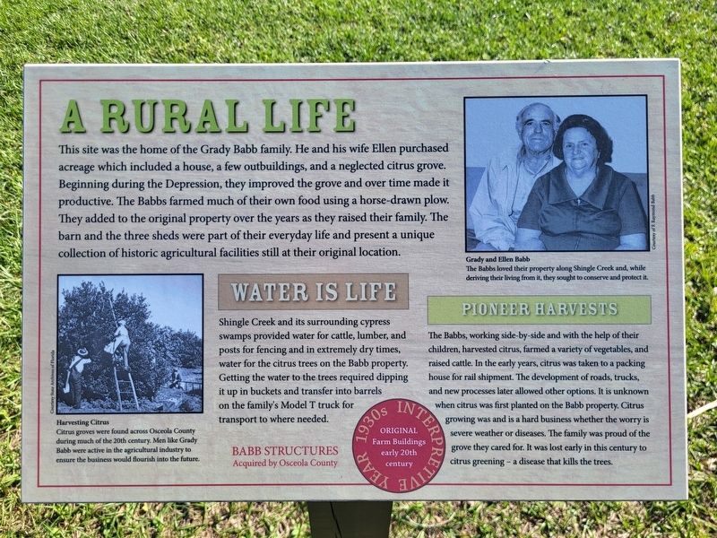 a rural life Marker. Click for full size. a rural life Marker image. Click for full size.