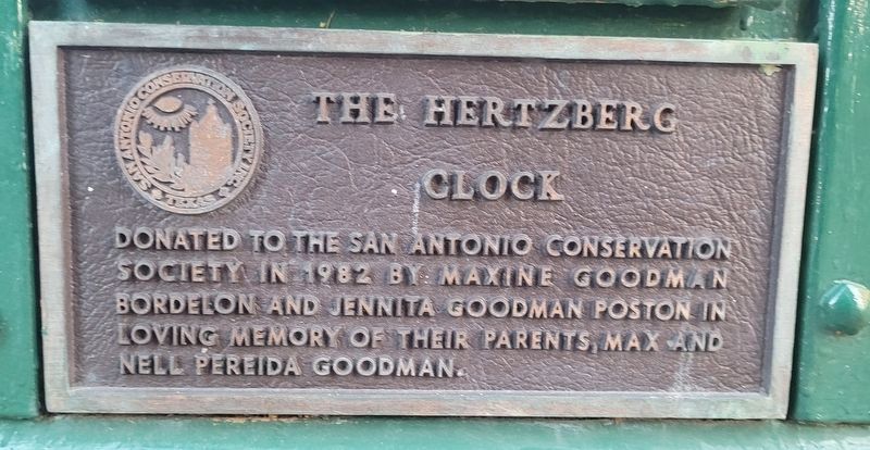 2nd plaque on the Hertzberg Clock. Click for full size. 2nd plaque on the Hertzberg Clock image. Click for full size.