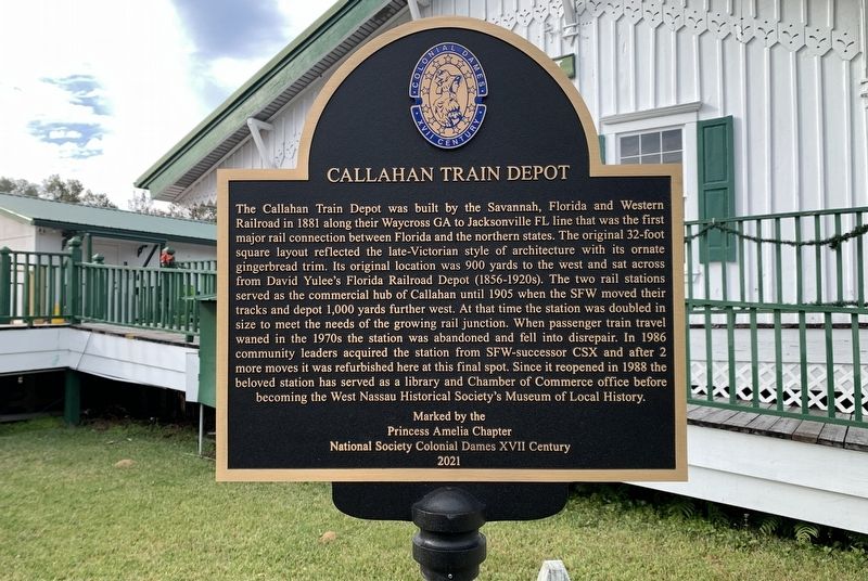 Callahan Train Depot Marker image. Click for full size.