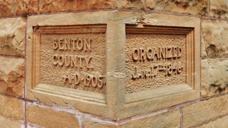 Benton County Courthouse Cornerstone image. Click for full size.