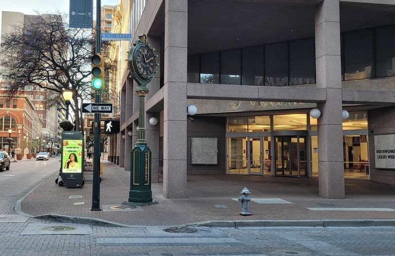 The view of the Hertzberg Clock and Marker along the street. Click for full size. The view of the Hertzberg Clock and Marker along the street image. Click for full size.