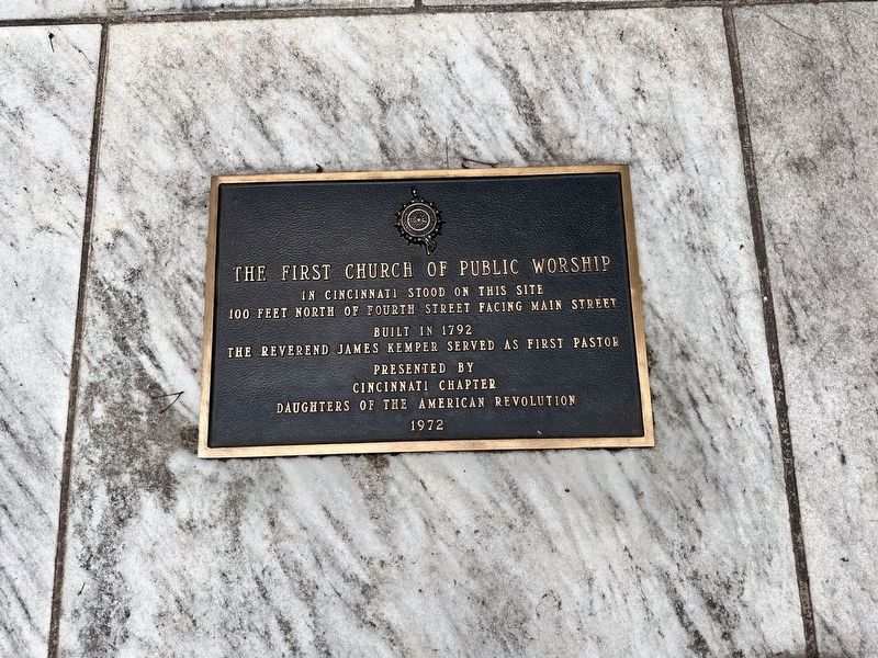 First Place of Cincinnati Worship Marker. Click for full size. First Place of Cincinnati Worship Marker image. Click for full size.