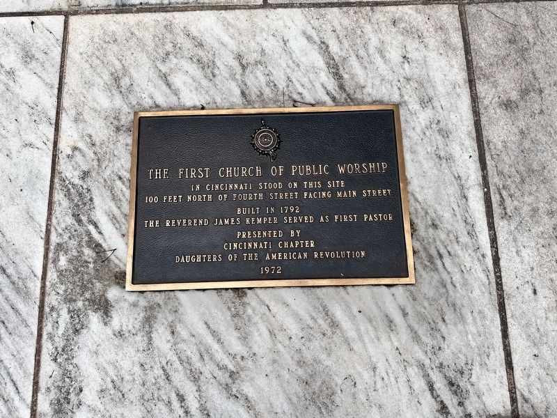 First Place of Cincinnati Worship Marker image. Click for full size.