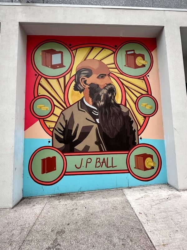 J.P. Ball Mural next to the marker image. Click for full size.