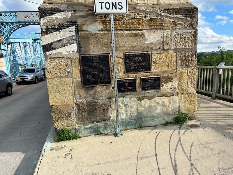 John A. Roebling Bridge Marker. Click for full size. John A. Roebling Bridge Marker image. Click for full size.