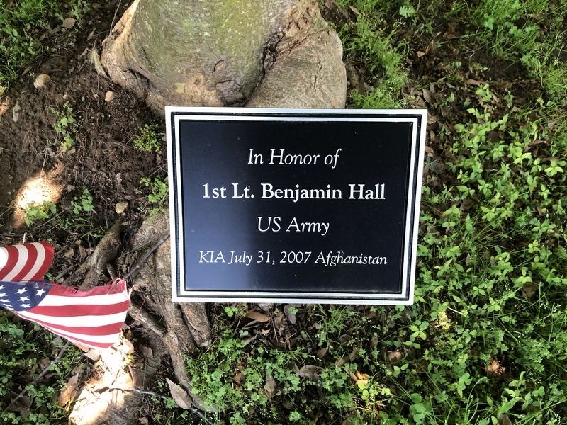 1st Lt. Benjamin Hall Marker. Click for full size. 1st Lt. Benjamin Hall Marker image. Click for full size.
