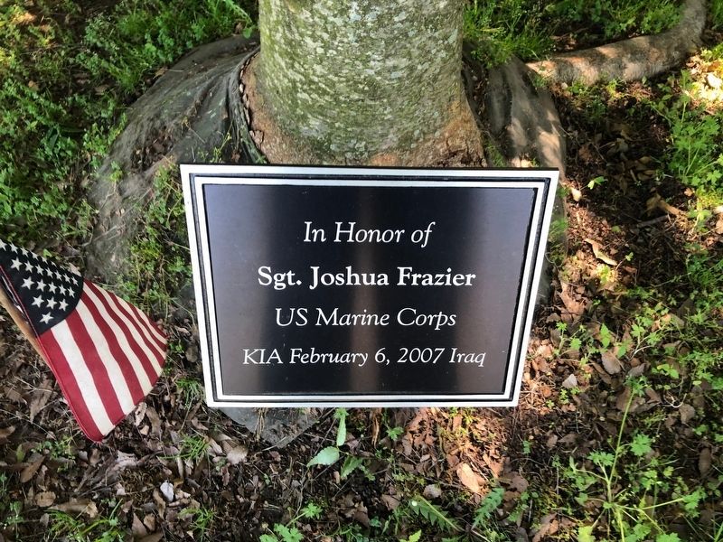 Sgt. Joshua Frazier Marker. Click for full size. Sgt. Joshua Frazier Marker image. Click for full size.