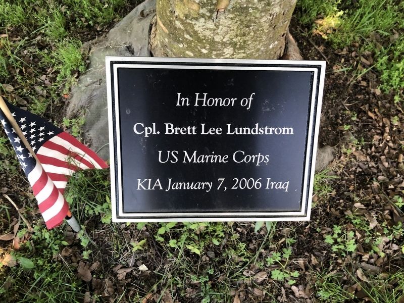 Cpl. Brett Lee Lundstrom Marker. Click for full size. Cpl. Brett Lee Lundstrom Marker image. Click for full size.