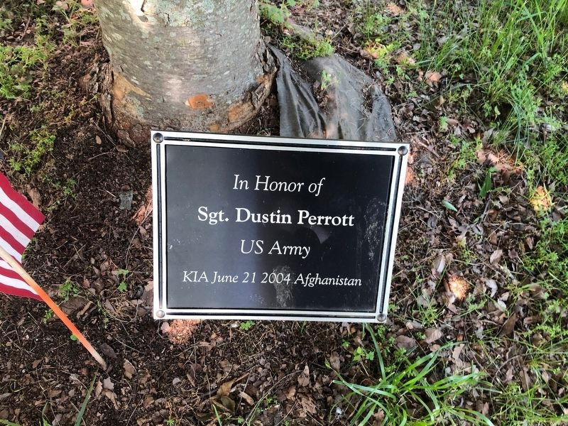 Sgt. Dustin Perrott Marker. Click for full size. Sgt. Dustin Perrott Marker image. Click for full size.