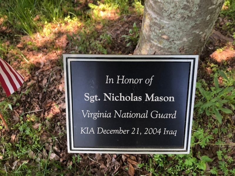 Sgt. Nicholas Mason Marker. Click for full size. Sgt. Nicholas Mason Marker image. Click for full size.