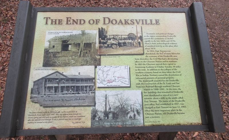 The End of Doaksville Marker image. Click for full size.