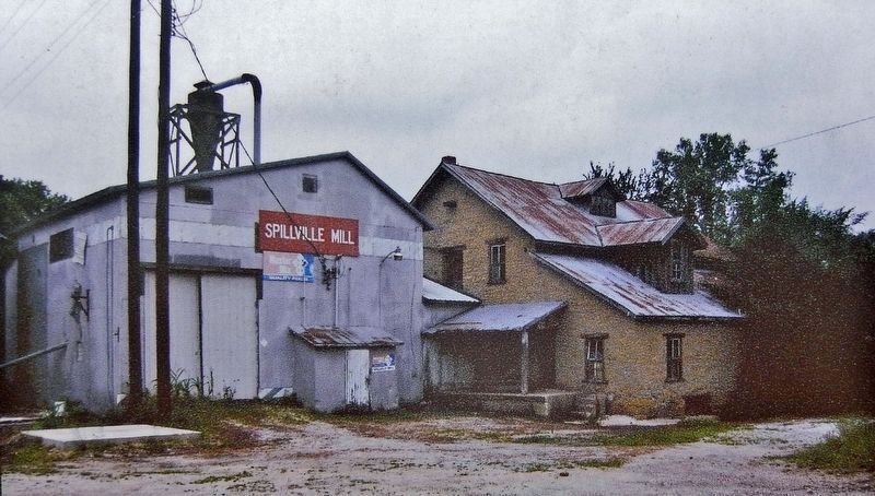 Marker detail: Big Stone Mills Before it was Demolished image. Click for full size.