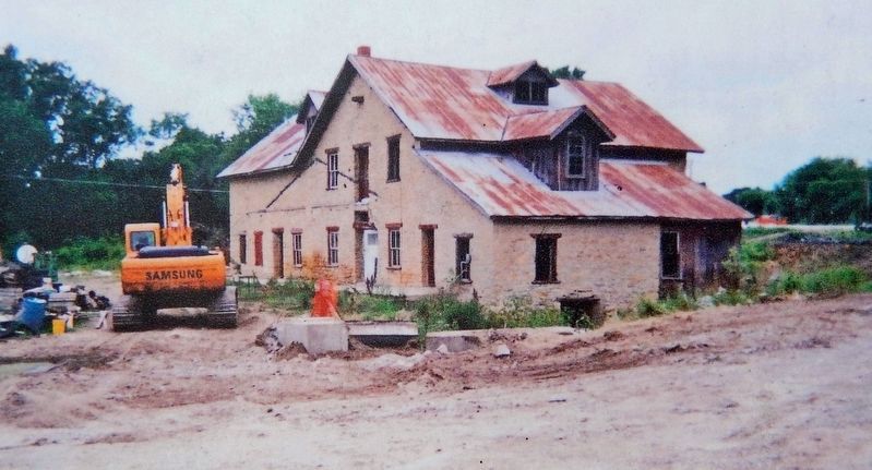Marker detail: Beginning Demolition of Big Stone Mills. Click for full size. Marker detail: Beginning Demolition of Big Stone Mills image. Click for full size.