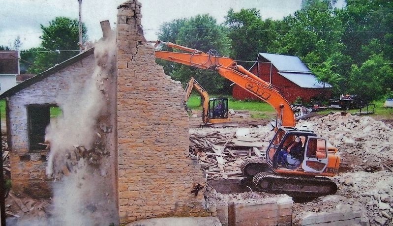 Marker detail: Demolition of Big Stone Mills image. Click for full size.