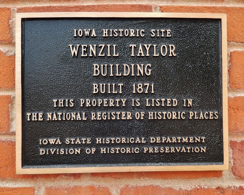 Wenzil Taylor Building Marker. Click for full size. Wenzil Taylor Building Marker image. Click for full size.